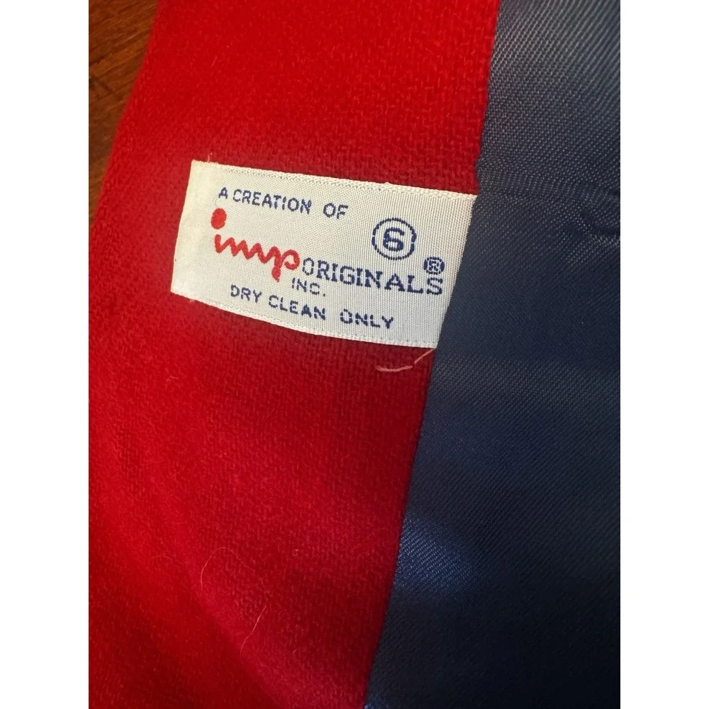 Imp Originals Boys‎ Size 6 Red Wool Blazer